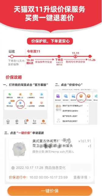 淘宝双十一全程保价是什么意思 淘宝双十一全程保价是保多久