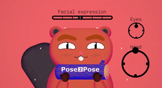 AE卡通人物面部绑定MG动画制作工具Pose2Pose