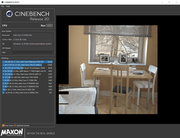 cinebench r20官方版