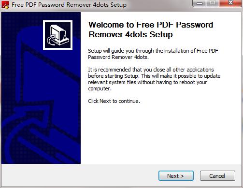 Free PDF Password Remover 4dots