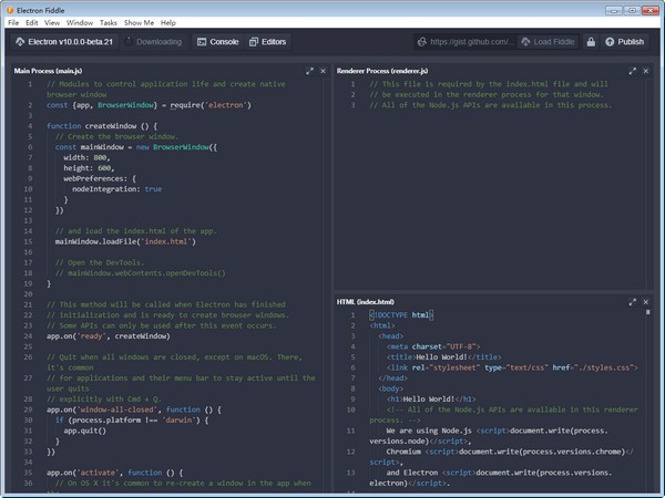 Electron Fiddle桌面应用开发